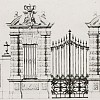 Żelazna Brama stanowiaca zachodnie wejscie do ogrodu saskiego, Zbiór Korotyńskich, nr zesp. 20